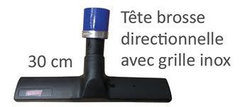 Tête brosse directionnelle grille inox M25 – M30